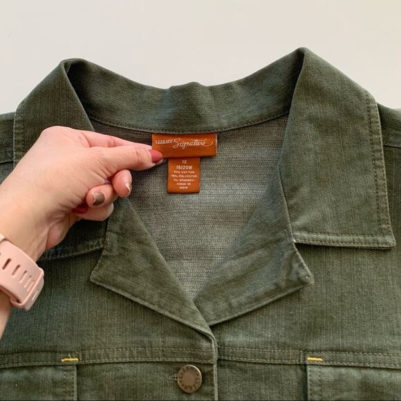 Via Penny Lane Reworked Apparel | Disney Villain Baddies Green Denim Jacket 1X - Picture 3 of 10
